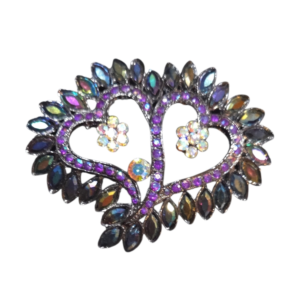 Vintage Large Elegant Multicolor Brooch Giving Sarah Coventry Vibes